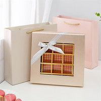 Boîte de papier d'emballage de chocolat de luxe de nouveau design de logo personnalisé pour cadeau bonbons dessert doux faveurs de mariage truffe