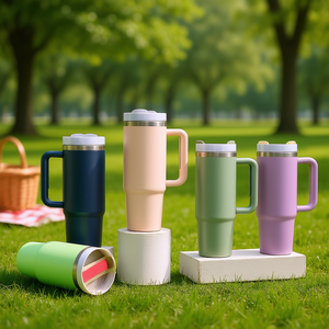 Vaso Térmico de Acero Inoxidable de 40 Oz, con Tapa y Pajita, para Viajes, Camping, Gimnasio y Deportes - Product Image 2