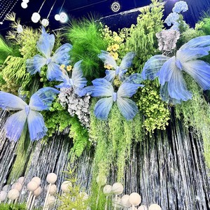 Vente en gros, promotion : Fleurs artificielles en organza double couche, motif ange et papillon, pour décoration de mariage et arrangements floraux hauts pour événements - Product Image 3