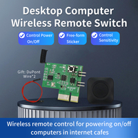 Sakelar Tombol Daya Komputer Kontrol Jarak Jauh RF Nirkabel DC3-3.6V Modul Baterai AAA Jangkauan Tetap 50m untuk Warnet