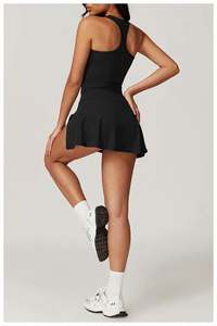 कस्टम महिला 2 में 1 एथलेटिक टेनिस गोल्फ स्कर्ट में बनाया गया है, जो शॉर्ट्स सक्रिय उच्च कमर वाली महिला टेनिस पोशाक - Product Image 4