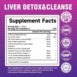 Leber-Entgiftungs-Kapseln mit Mariendistel-Silymarin-Kräuterextrakt zur Unterstützung der Leberreparatur und als Anti-Kater-Nahrungsergänzung - Product Image 6