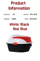 Vente chaude Boîte à bagages de moto personnalisée Petite ronde 33L Coffre à batterie en alliage d'aluminium en matériau PP
