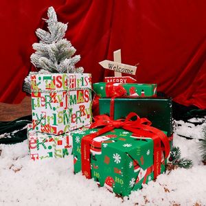 Rollo de regalo de Navidad impreso recubierto desechable de fábrica al por mayor 43x300cm - Product Image 2