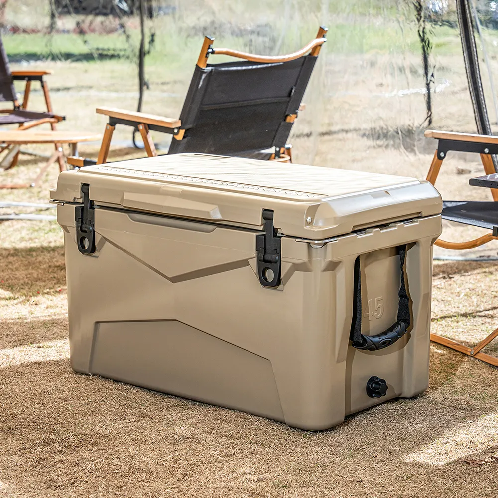 KUER camping esky LLDPE kunststoff bier rotierende geformte eistruhe kühlbox outdoor mit rädern für getränke lebensmittel angeln