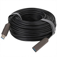 Kabel USB Fiber Optik 10Gbps Panjang AOC USB3.0 Kabel Ekstensi Plastik Male ke Female 30m Berlapis Foil untuk Komputer