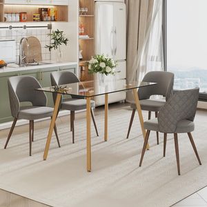 <span class=keywords><strong>Tavolo</strong></span> <span class=keywords><strong>da</strong></span> <span class=keywords><strong>Pranzo</strong></span> Rettangolare <span class=keywords><strong>in</strong></span> <span class=keywords><strong>Vetro</strong></span> Moderno e Semplice di Piccole Dimensioni <span class=keywords><strong>con</strong></span> Gambe <span class=keywords><strong>in</strong></span> Legno, Tavoli per Casa <span class=keywords><strong>in</strong></span> Affitto, Tavoli <span class=keywords><strong>da</strong></span> Caffè e <span class=keywords><strong>Pranzo</strong></span> - Product Image 5