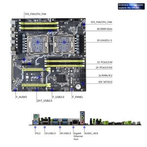 PANDL NUEVO <span class=keywords><strong>DDR4</strong></span> C612 Chipset Placa base Kit de PC de escritorio Dual Xeon E5 2640 V4 Combo 2640v4 X99 Placa base Dual <span class=keywords><strong>Cpu</strong></span> - Product Image 3