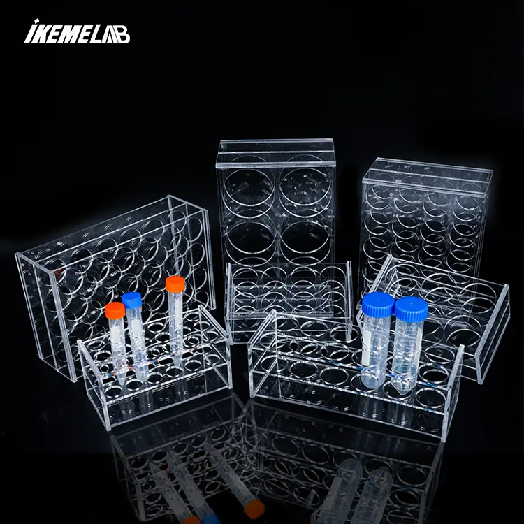 IKEME Acryl Plexiglas Reagenzglas Rack 50ml Kunststoff Rack für Reagenzglas