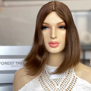 2025 nuevo diseño europeo cabello humano encaje superior pelucas seda superior peluca pelo eslavo solo nudo 5,0 para mujeres blancas - Product Image 1