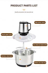 <span class=keywords><strong>Hachoir</strong></span> à fruits et <span class=keywords><strong>hachoir</strong></span> à légumes 300W 2L 3 litres <span class=keywords><strong>bol</strong></span> en acier inoxydable, <span class=keywords><strong>hachoir</strong></span> à viande en acier/ - Product Image 5