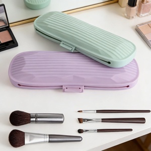 Bolsa de Maquillaje de Silicona al por Mayor con Soporte para Brochas, Organizador de Lápices Labiales, Estuche de Cosméticos de Viaje - Product Image 3