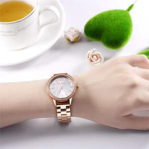 Mini Focus 0043L Belle montre pour femmes en zircon Or rose Acier inoxydable Montre de luxe à la mode Montre-bracelet pour femmes Relojes pour femmes - Product Image 5