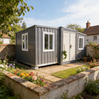 Maison conteneur pliable et extensible, grand espace, montage facile, maison modulaire préfabriquée, bureau mobile, pod de travail avec certifications CE et ISO