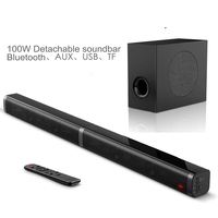 Barre de son sans fil détachable Samtromic 2.1 canaux en promotion pour téléviseur, avec caisson de basses et son surround