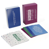 Cartes à Jouer Classiques Anglaises Solitaire en Papier Noir Personnalisées de Haute Qualité, Impression Étanche, Jeux Familiaux, Vente en Gros CN