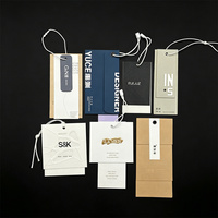 Étiquettes suspendues personnalisées en papier recyclé de luxe, imprimées avec logo en relief, pour vêtements et bijoux de luxe
