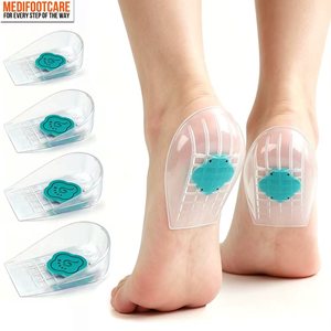Coussinets de talon en gel de <span class=keywords><strong>silicone</strong></span> pour la <span class=keywords><strong>tendinite</strong></span> d'Achille, absorption des chocs, pour la fasciite plantaire et la maladie de Sever's - Product Image 1