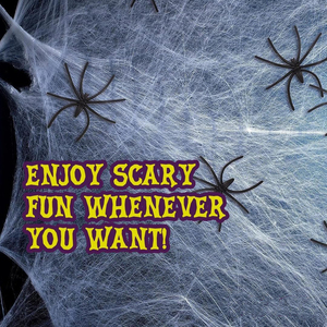 Telaraña Artificial <span class=keywords><strong>de</strong></span> 20g, Decoraciones <span class=keywords><strong>de</strong></span> <span class=keywords><strong>Halloween</strong></span> <span class=keywords><strong>para</strong></span> Interiores y Exteriores, Incluye Arañas Espeluznantes, Decoración <span class=keywords><strong>de</strong></span> Jardín - Product Image 4