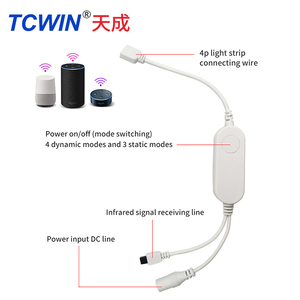 TCWIN 2025 Trending 24-Keys Remote <span class=keywords><strong>Controller</strong></span> <span class=keywords><strong>Smart</strong></span> 5050 RGB <span class=keywords><strong>LED</strong></span> <span class=keywords><strong>Strip</strong></span> Light Kit 5M 12V IP65 Impermeable para decoración de Navidad - Product Image 5