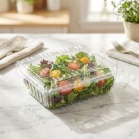 Boîtes à emporter en plastique transparent recyclables de qualité alimentaire sans BPA, avec couvercle à fermeture sécurisée, pour le pain