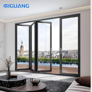 Qiguang nfrc Hurricane impact House, soundproof ประตูระเบียงอลูมิเนียมพับได้ประตูพับกระจกหีบเพลง - Product Image 3