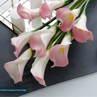 TKING Hersteller PU Calla-Lilien Künstliche Blumen Realistische Haptik Hochzeits-Brautsträuße Heim- und Außendekoration Fotografie