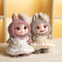 Poupée en peluche personnalisée de 17 cm, imperméable, mignonne, unisexe, avec tenues de la série mode, cadeau pour accessoires de déguisement de poupée