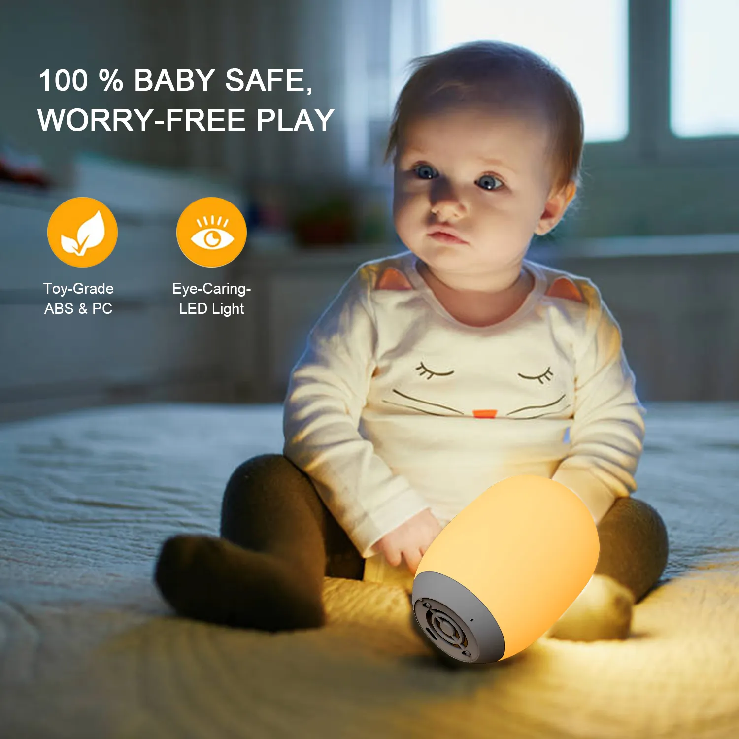 充電パッド付き子供用常夜灯、タッチコントロールとタイマー設定、母乳育児用ベッドサイドランプ、