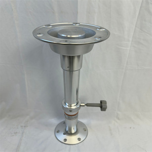 Aluminum Boat <b>Table</b> <b>Leg</b> 500-700Mm <b>Adjustable</b> Height With Base Plate For Marine Use - Product Image 3