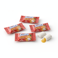 Chewing-gum sans sucre personnalisé avec logo/arôme, à la menthe/xylitol, à la saveur fruitée, halal, avec centre liquide, à base de confiture