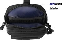 Pochette tactique verticale MOLLE EDC, sac organisateur d'équipement pour smartphone à double fermeture éclair