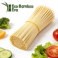 Brochettes jetables en bambou biodégradable écologiques pour barbecue, fête, fruits, aliments, faciles à utiliser avec emballage en sac