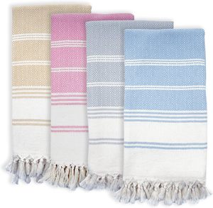 Cotton Turkish Peshtemal Blanket Jacquard Towel Bath Beach Spa Sauna Hammam Custom Logo - Product Image 1