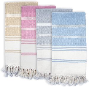 Cotton Turkish Peshtemal Blanket Jacquard Towel Bath Beach Spa Sauna Hammam Custom Logo