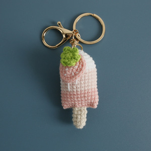 Groothandel Mini IJsjes Handgemaakte Haak Sleutelhangers Breiwerk Fruit IJsjes Haak Watermeloen Sinaasappel Aardbei Kiwi Sleutelhanger - Product Image 2