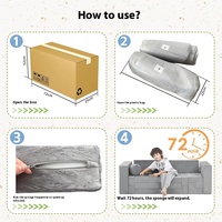 Canapé modulaire pliable multifonctionnel et confortable avec emballage sous vide compressé pour enfants