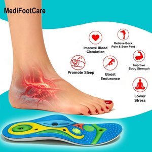 Semelles orthopédiques d'acupression pour hommes et femmes, semelles de massage de réflexologie pour soulager la douleur, soutien confortable pour un usage quotidien - Product Image 4