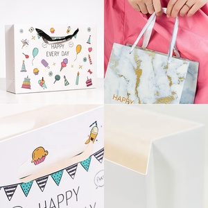 Großhandel Plain Printed Paper Handle Geschenkt üten mit Logo Surplus Wrapping Papiertüte Lot Griffe - Product Image 3