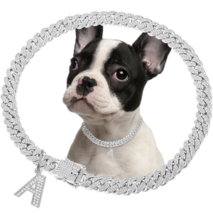 Dog Chain Diamond Cuban <b>Collar</b> Walking Metal Chain <b>Collar</b> with Design Secure Buckle,Pet Cuban <b>Collars</b> Jewelry Accessories for Do - Product Image 2