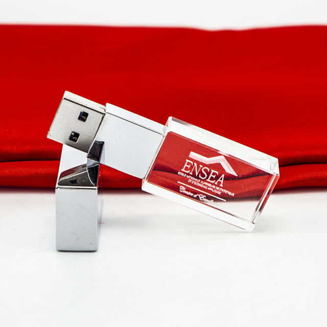 Hot Selling New Design 8gb 16gb 32gb LED Pendrive Usb Flash Drive Custom Laser Engraving 3d logo Crystal Usb 3.0 Flash Drive