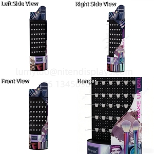 Support d'affichage vertical en panneau perforé personnalisé, imprimé sur mesure, pour présentoir de pinceaux de maquillage pour boutique de beauté - Product Image 4