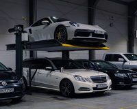 Équipement de stationnement souterrain de garage à domicile de marque de distributeur personnalisée Ascenseur de parking hydraulique à 4 colonnes