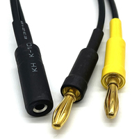 Prise téléphonique Mono TS 3.5mm vers câble adaptateur de haut-parleur à double prise banane mâle