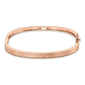 กำไลข้อมือทองคำแท้ 14K สีเหลืองทอง ดีไซน์หรูหราทันสมัย ผิวสัมผัสพิเศษ สำหรับผู้หญิง ได้รับการรับรองจาก GIA เครื่องประดับชั้นดี รับผลิตตามแบบ OEM ODM - Product Image 1