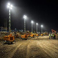 Penjualan Panas Menara Lampu LED Hidrolik 9m |    Produsen OEM Generator Diesel Cina