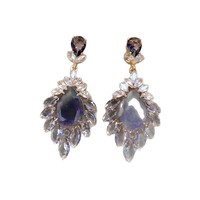 Boucles d'oreilles pendantes en zircon motif feuilles de plantes, style chinois, nouvelle collection, luxe léger, haut de gamme, style rétro, élégantes