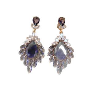 Pendientes de Plata con Diseño de Hojas de Zirconia y Gota de Agua, Estilo Chino Moderno, Lujo Ligero, Alta Gama, Retro y Elegante - Product Image 5