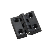 Charnière à charnière en plastique noir robuste et moderne, ouverture à 180°, conception renforcée à 6 segments, pour armoire, boîte à outils et porte