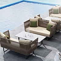 Chaise de jardin au prix d'usine, mobilier d'extérieur moderne en corde de polyester, idéal pour l'hôtellerie